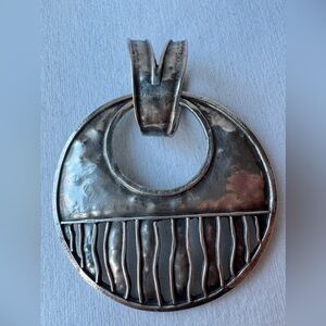 Silpada Sterling Silver 925 Hammered Cascading Wave Pendant Large